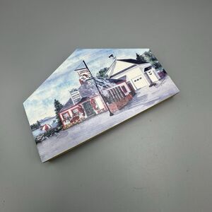 Vtg Maine Fernwood Wooden Shelf Sitter Trenton Bridge Lobster Pound Figurine